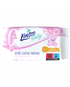 LINTEO BABY  CHUSTECZKI NAWILŻANE 72SZT  DLA DZIECI SOFT & CREAM