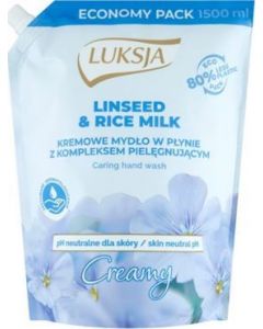 Luksja  Mydło w płynie creamy Linseed & Rice Milk 1500 ml