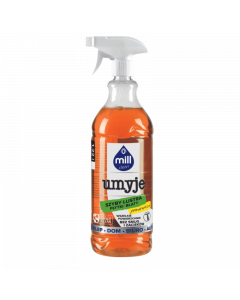 MILL clean UMYJE – płyn do mycia szyb, luster, glazury – POMARAŃCZA 1,22L