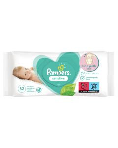 PAMPERS  CHUSTECZKI  WIPES SENSITIVE  52SZT