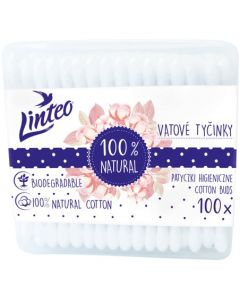 PAPIEROWE PATYCZKI KOSMETYCZNE LINTEO BOX 100SZT