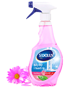 SIDOLUX PŁYN DO SZYB FLOWER  500ML+150ML GRATIS