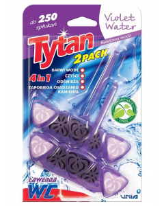 TYTAN Czterofunkcyjna zawieszka do WC barwiąca wodę Tytan VIOLET WATER  2*40G
