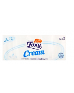 Foxy Cream chusteczki higieniczne 4W 10 paczek  z kremem nawilżającym 10*10
