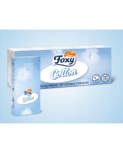 Foxy Cotton 4W Ultra miękkie i wytrzymałe chusteczki 10 paczek