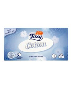 Foxy Cotton Ultra miękkie chusteczki 3 warstwy 90 sztuk