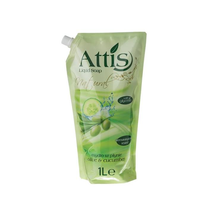 ATTIS  1,0 L MYDŁO  ZAPAS  OLIVE & CUCUMBER