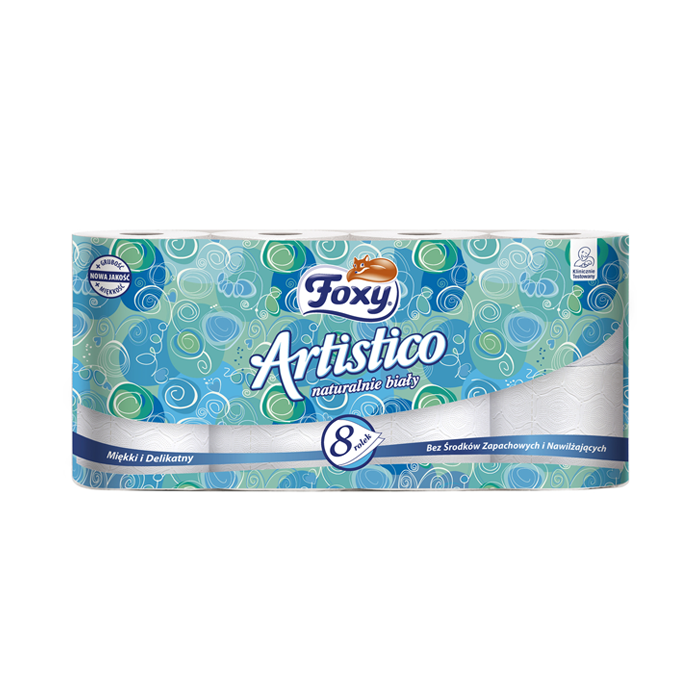 Foxy Artistico papier toaletowy biały 8 szt.