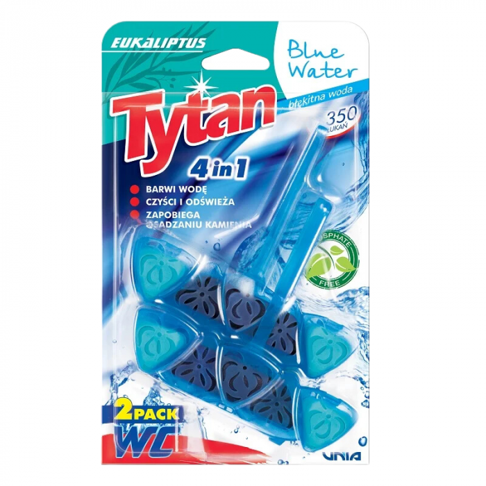 TYTAN Czterofunkcyjna zawieszka barwiąca wodę Tytan Blue Water Eukaliptus 2 x 40 g