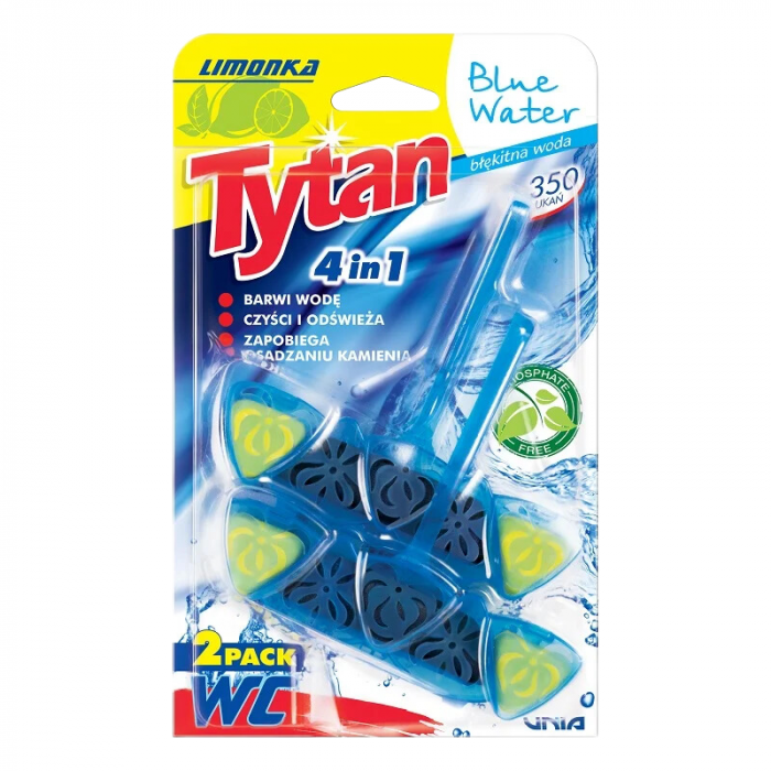 Tytan Czterofunkcyjna zawieszka barwiąca wodę Tytan Blue Water Limonka 2 x 40 g