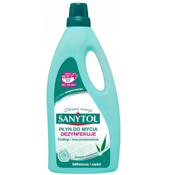 Sanytol Płyn dezynfekujący i czyszczący podłogi i inne powierzchnie zapach eukaliptusa 1 l